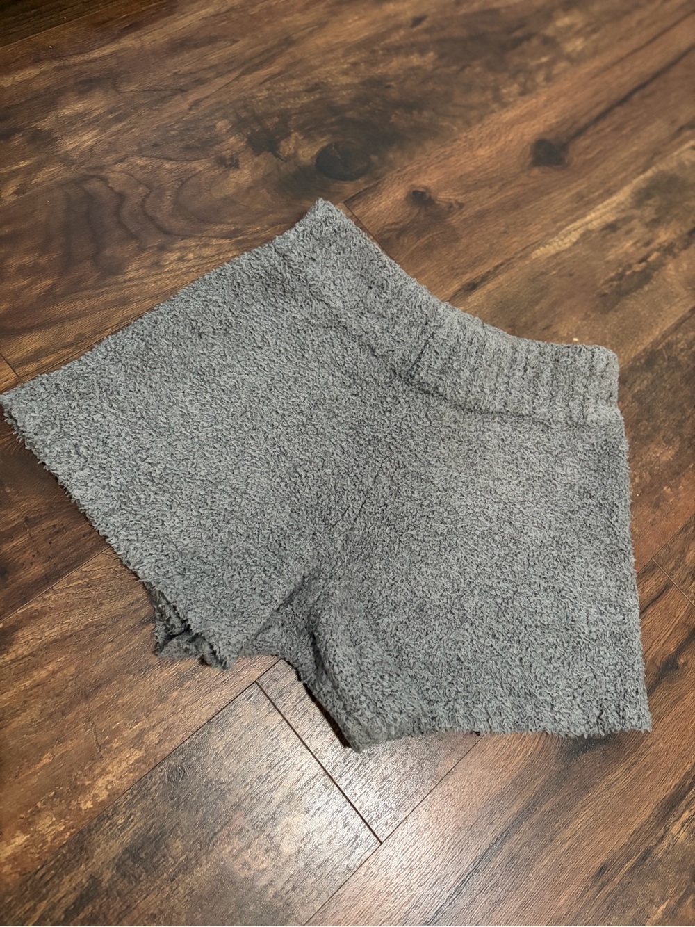SKIMS Gray Plush Cozy Lounge Shorts